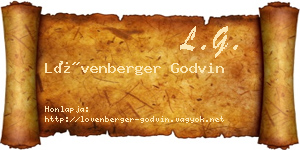 Lövenberger Godvin névjegykártya